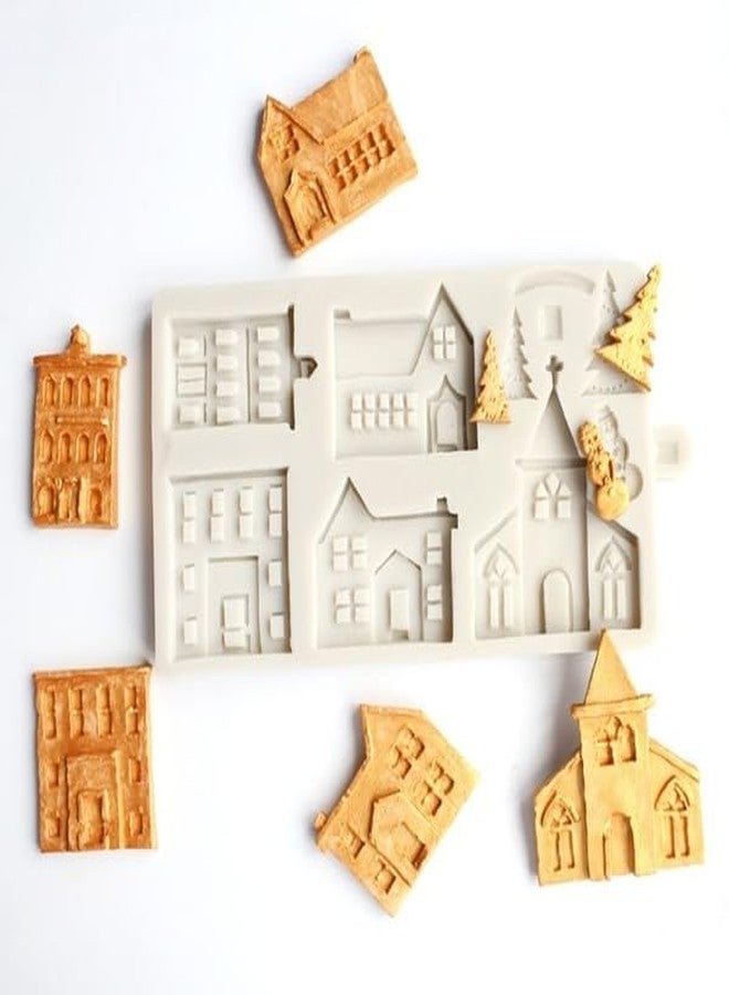 JGGZONE 3D Xmas Christmas Tree House Silicone Mold For Fondant Cake Decor Chocolate Sugarcraft Gingerbread Baking Mould - Image 4